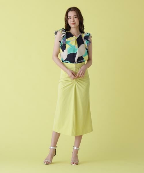 PINKY & DIANNE / ピンキーアンドダイアン シャツ・ブラウス | シェードリーフプリントＶネックブラウス | 詳細18