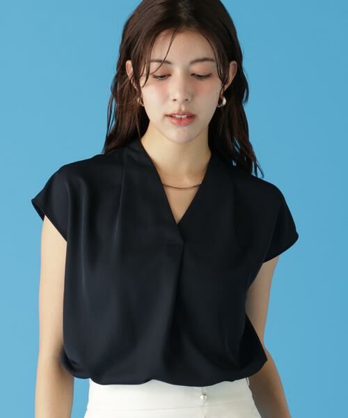 PINKY & DIANNE / ピンキーアンドダイアン シャツ・ブラウス | チョーカー付きＶネックブラウス | 詳細5