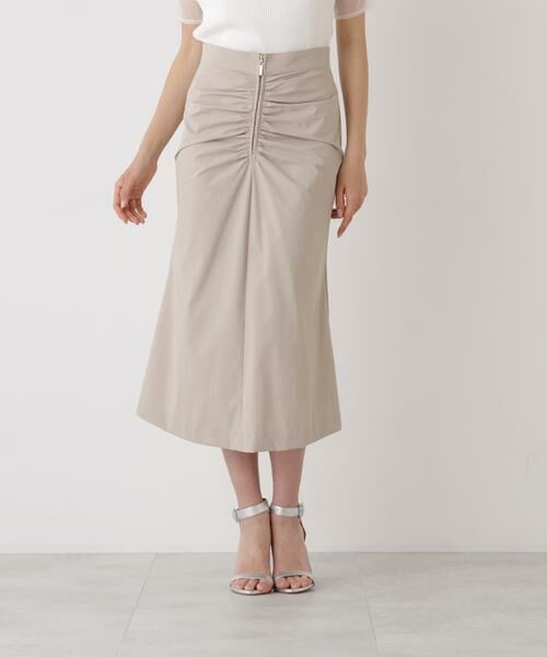 PINKY & DIANNE / ピンキーアンドダイアン スカート | ジップキャザースカート（ベージュ）