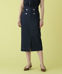 ボタンアクセントスカート