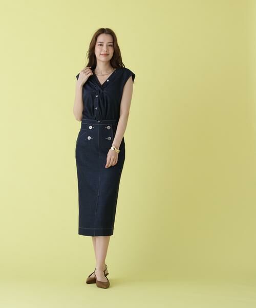 PINKY & DIANNE / ピンキーアンドダイアン スカート | ボタンアクセントスカート | 詳細4