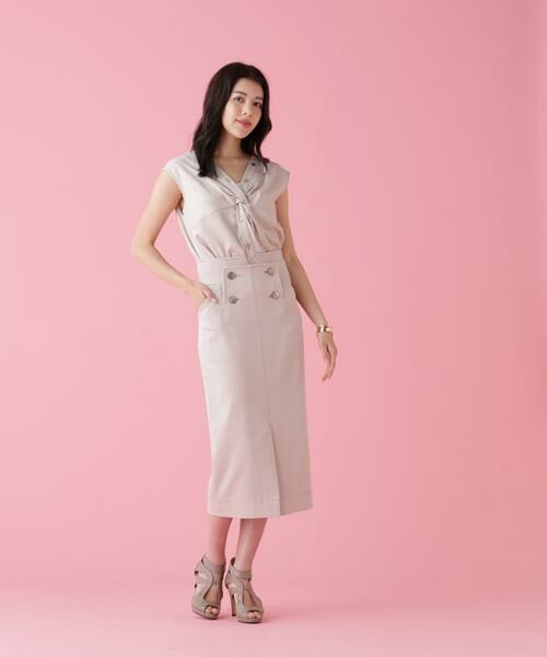 PINKY & DIANNE / ピンキーアンドダイアン スカート | ボタンアクセントスカート | 詳細20