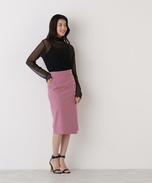 PINKY & DIANNE / ピンキーアンドダイアン スカート | シルバーボタンスカート | 詳細9