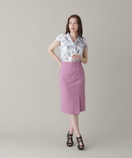 PINKY & DIANNE / ピンキーアンドダイアン スカート | シルバーボタンスカート | 詳細10