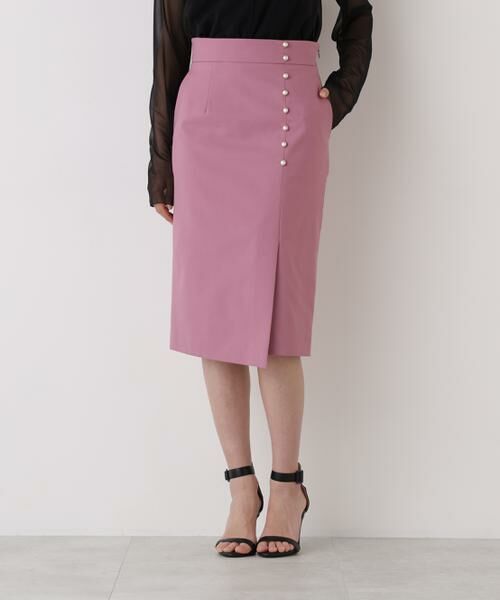 PINKY & DIANNE / ピンキーアンドダイアン スカート | シルバーボタンスカート（ピンク）