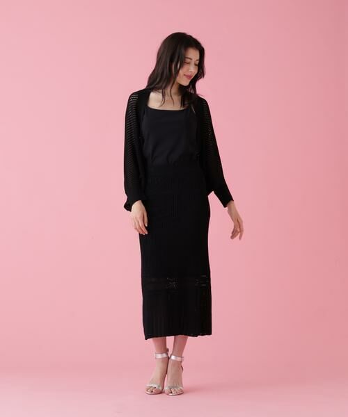 PINKY & DIANNE / ピンキーアンドダイアン スカート | メッシュニットスカート | 詳細6