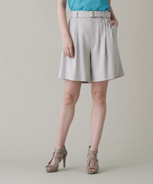 PINKY & DIANNE / ピンキーアンドダイアン パンツ | スラブツイルショートパンツ（ベージュ）