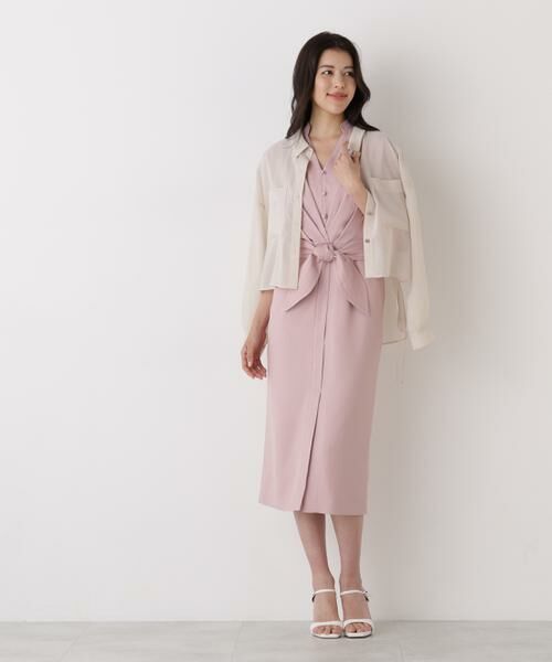 PINKY & DIANNE / ピンキーアンドダイアン ミニ丈・ひざ丈ワンピース | ウエストタックワンピース | 詳細6