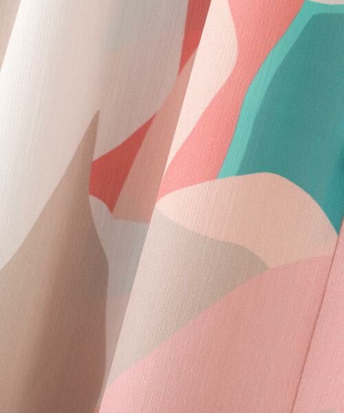 PINKY & DIANNE / ピンキーアンドダイアン ミニ丈・ひざ丈ワンピース | シェードリーフプリントギャザーワンピース | 詳細13