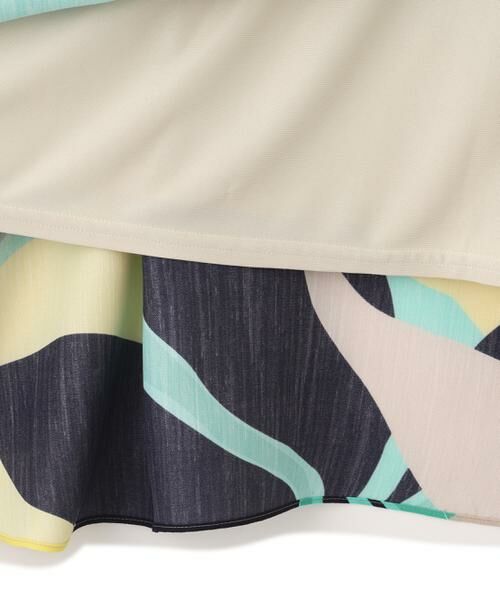 PINKY & DIANNE / ピンキーアンドダイアン ミニ丈・ひざ丈ワンピース | シェードリーフプリントギャザーワンピース | 詳細20