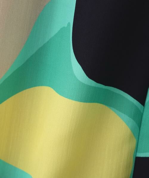 PINKY & DIANNE / ピンキーアンドダイアン ミニ丈・ひざ丈ワンピース | シェードリーフプリントギャザーワンピース | 詳細21