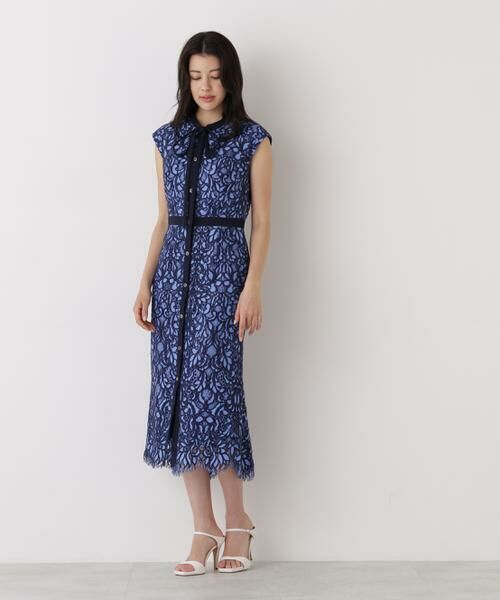 PINKY & DIANNE / ピンキーアンドダイアン ミニ丈・ひざ丈ワンピース | バックマーメイドレースワンピース | 詳細4