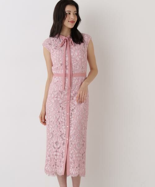 PINKY & DIANNE / ピンキーアンドダイアン ミニ丈・ひざ丈ワンピース | バックマーメイドレースワンピース | 詳細12