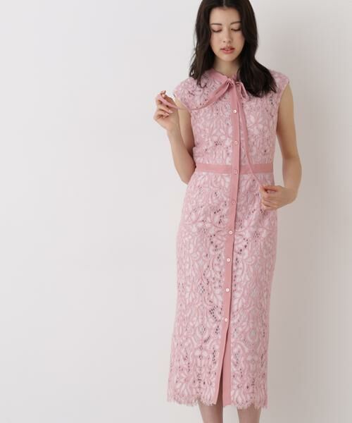 PINKY & DIANNE / ピンキーアンドダイアン ミニ丈・ひざ丈ワンピース | バックマーメイドレースワンピース | 詳細14