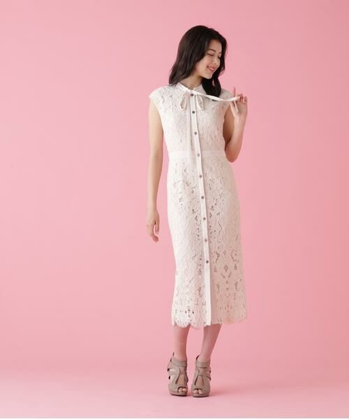 PINKY & DIANNE / ピンキーアンドダイアン ミニ丈・ひざ丈ワンピース | バックマーメイドレースワンピース | 詳細21