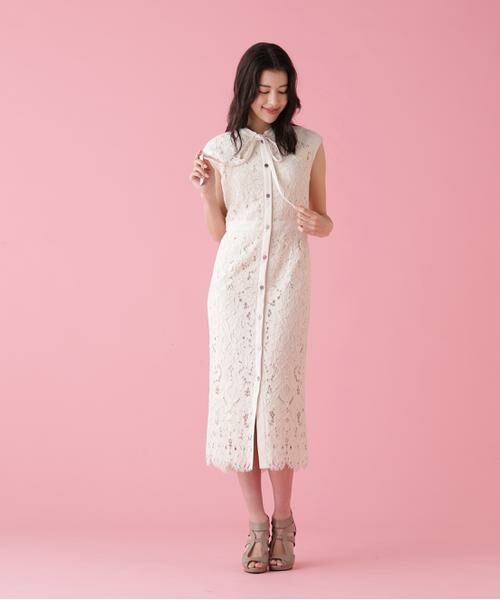 PINKY & DIANNE / ピンキーアンドダイアン ミニ丈・ひざ丈ワンピース | バックマーメイドレースワンピース | 詳細25