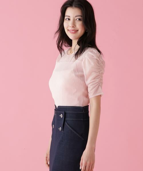 PINKY & DIANNE / ピンキーアンドダイアン ニット・セーター | ラメニットシアーコンビプルオーバー | 詳細2