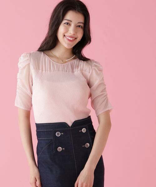 PINKY & DIANNE / ピンキーアンドダイアン ニット・セーター | ラメニットシアーコンビプルオーバー | 詳細3