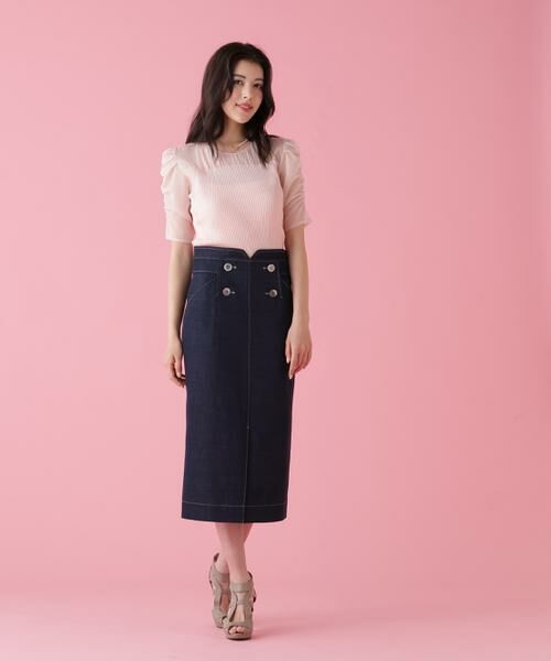 PINKY & DIANNE / ピンキーアンドダイアン ニット・セーター | ラメニットシアーコンビプルオーバー | 詳細4