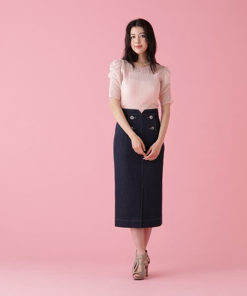 PINKY & DIANNE / ピンキーアンドダイアン ニット・セーター | ラメニットシアーコンビプルオーバー | 詳細5