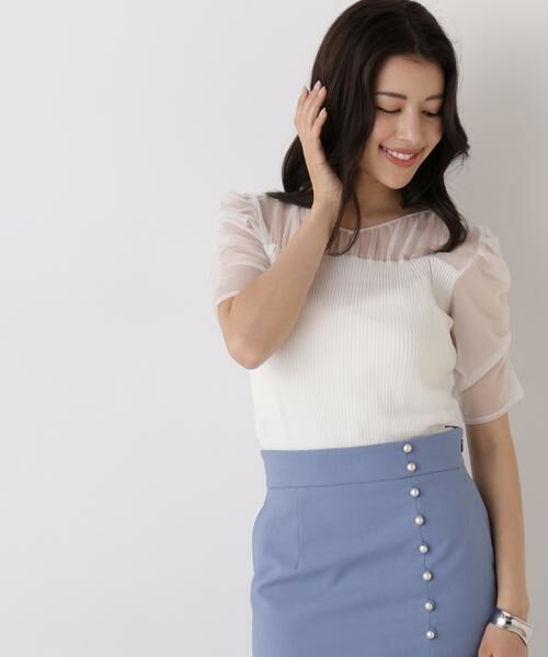 PINKY & DIANNE / ピンキーアンドダイアン ニット・セーター | ラメニットシアーコンビプルオーバー | 詳細14