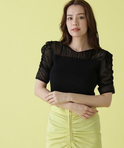 PINKY & DIANNE / ピンキーアンドダイアン ニット・セーター | ラメニットシアーコンビプルオーバー | 詳細20