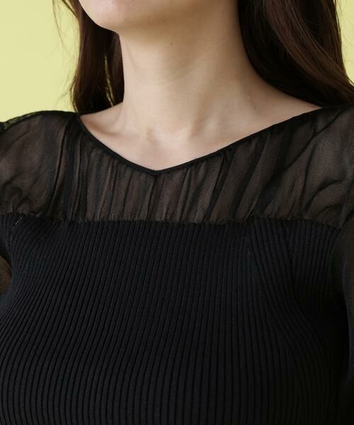 PINKY & DIANNE / ピンキーアンドダイアン ニット・セーター | ラメニットシアーコンビプルオーバー | 詳細26