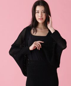 PINKY & DIANNE / ピンキーアンドダイアン カーディガン・ボレロ | メッシュニットカーディガン