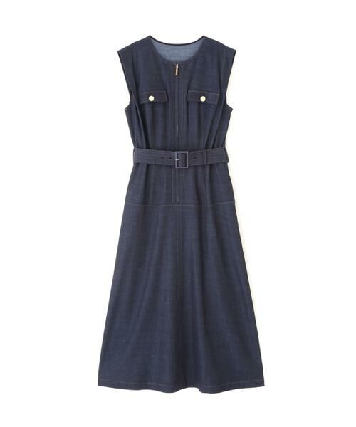 PINKY & DIANNE / ピンキーアンドダイアン ミニ丈・ひざ丈ワンピース | ［追加生産予約］フロントファスナーデニムワンピース | 詳細1