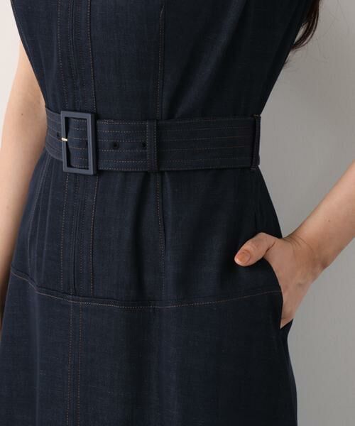 PINKY & DIANNE / ピンキーアンドダイアン ミニ丈・ひざ丈ワンピース | ［追加生産予約］フロントファスナーデニムワンピース | 詳細13