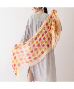 サクランボモチーフカラフルストール