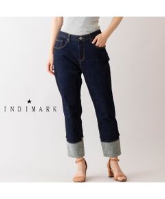 PISANO / ピサーノ デニムパンツ | 【ＩＮＤＩＭＡＲＫ】裾切り替えストレートデニム