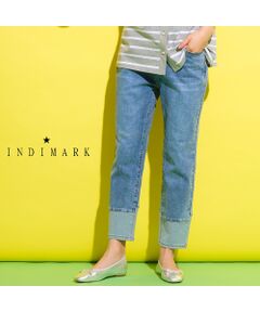 PISANO / ピサーノ デニムパンツ | 【ＩＮＤＩＭＡＲＫ】裾切り替えストレートデニム