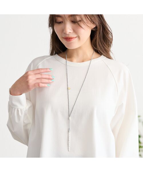 PISANO/ピサーノ シルバー調モチーフ付きロングネックレス シルバー F PISANO/ピサーノ シルバー調モチーフ付きロングネックレス シルバー F