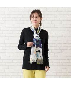 PISANO / ピサーノ マフラー・ショール・スヌード・ストール | フラワー＆バタフライ　プリントストール