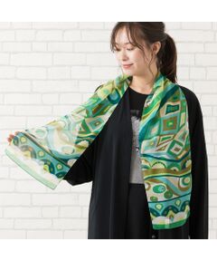 PISANO / ピサーノ マフラー・ショール・スヌード・ストール | 幾何柄ストールボタニカルグリーン