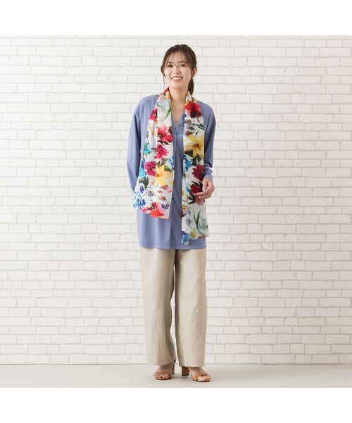 PISANO / ピサーノ マフラー・ショール・スヌード・ストール | フラワープリントストール | 詳細2