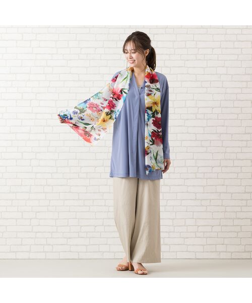 PISANO / ピサーノ マフラー・ショール・スヌード・ストール | フラワープリントストール | 詳細3