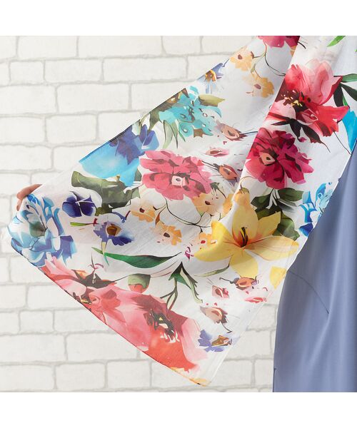 PISANO / ピサーノ マフラー・ショール・スヌード・ストール | フラワープリントストール | 詳細4