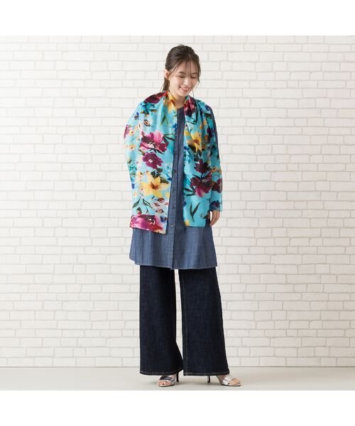 PISANO / ピサーノ マフラー・ショール・スヌード・ストール | フラワープリントストール | 詳細6