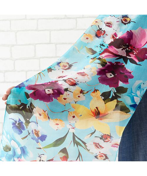 PISANO / ピサーノ マフラー・ショール・スヌード・ストール | フラワープリントストール | 詳細11