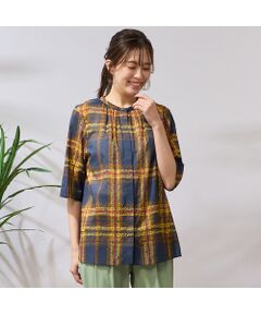 PISANO ピサーノ　ブラウス　レディース　LL 絹　コットン　新品半額♡ セール】 【手洗いOK】スキッパー襟コットンリネンブラウス