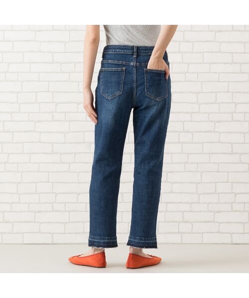 PISANO / ピサーノ デニムパンツ | 【手洗いOK・ＩＮＤＩＭＡＲＫ】洗い加工裾裁ち切りデニムパンツ | 詳細2