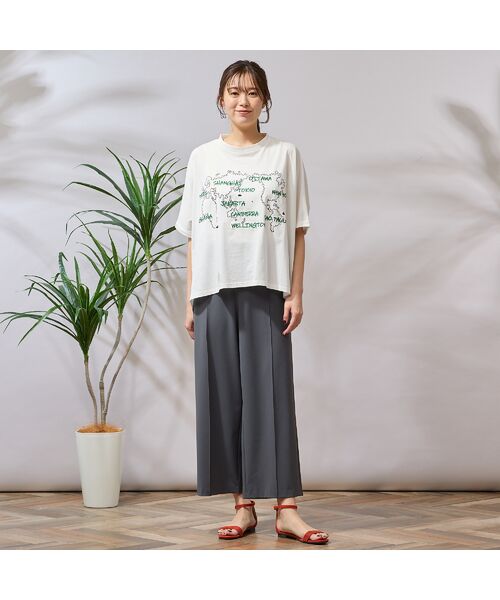 PISANO / ピサーノ ショート・ハーフ・半端丈パンツ | 【手洗いOK・接触冷感】フロントピンタックワイドパンツ | 詳細7