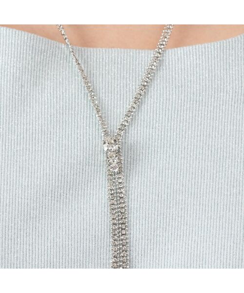 PISANO / ピサーノ ネックレス・ペンダント・チョーカー | パール調パーツ付きシルバーカラーネックレス | 詳細9