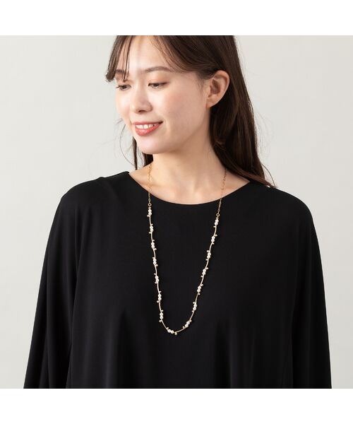 PISANO / ピサーノ ネックレス・ペンダント・チョーカー | パール調ビジュー×ゴールド調パーツネックレス | 詳細1