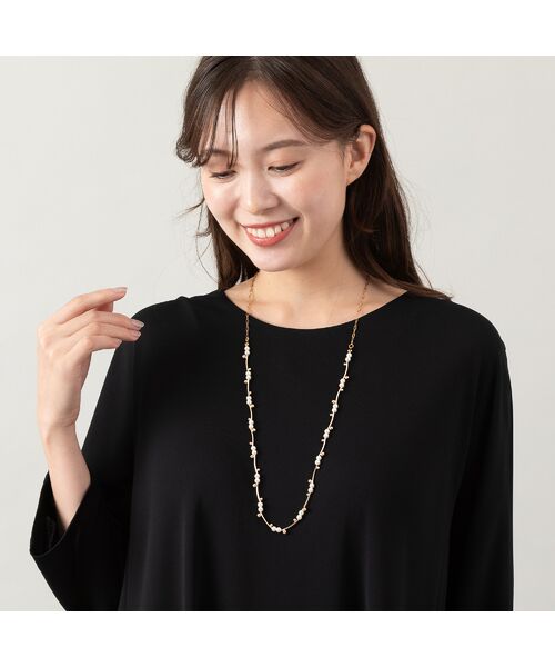 PISANO / ピサーノ ネックレス・ペンダント・チョーカー | パール調ビジュー×ゴールド調パーツネックレス | 詳細2