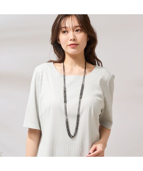 PISANO / ピサーノ ネックレス・ペンダント・チョーカー | ゴールド調×ブラック３連チェーンネックレス | 詳細1