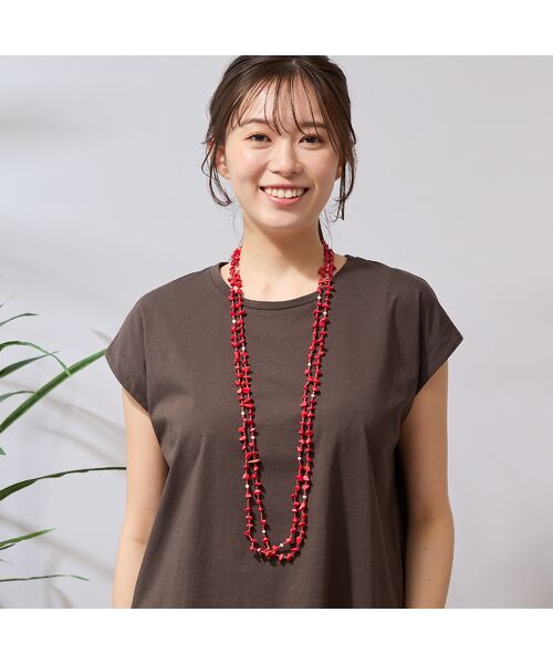 PISANO / ピサーノ ネックレス・ペンダント・チョーカー | ナチュラルストーン＆ビーズ２連ネックレス | 詳細1