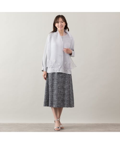 PISANO / ピサーノ マフラー・ショール・スヌード・ストール | リーフ＆フラワー刺繍シルクストール | 詳細3